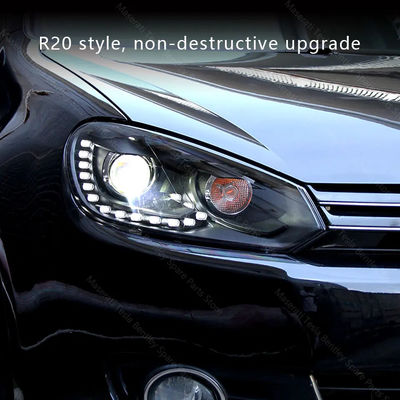 Headlight Assembly For Volkswagen VW Golf 6 Modification 6 Gti R20 Tear Eye DRL LED Front Headlight