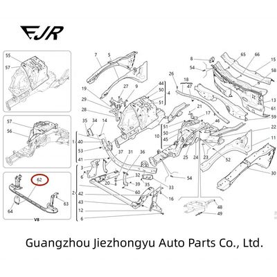 670035458 Lower Front-End Module Support For Quattroporte